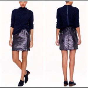 J. Crew SHIRTTAIL MINI in SEQUINS - Indigo/8